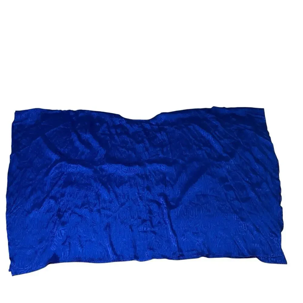 Michael Kors Top‎ 1X Blue Animal Print Tunic Jacquard Handkerchief Hem